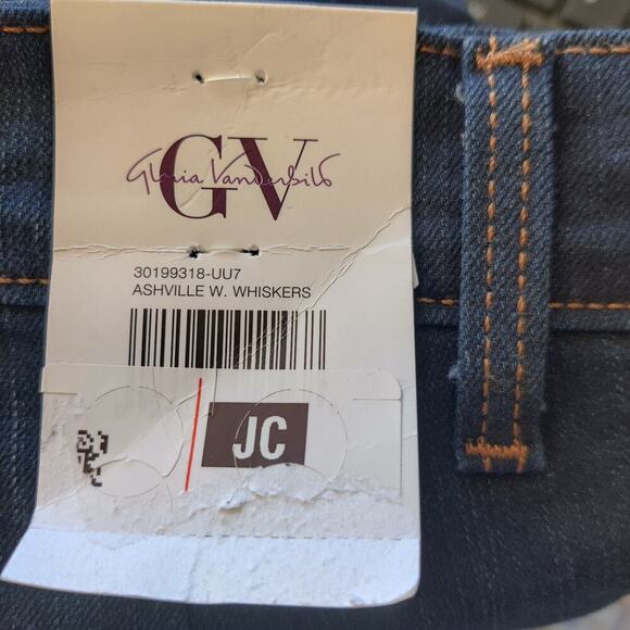 Gloria Vanderbilt Be Glorious Flare Trouser Jeans Sz 16 Blue Ashville Whiskered - Picture 4 of 8